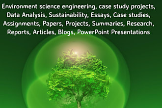 do environment engineering, case study projects, data analysis, sustainability