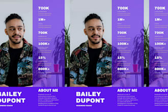 design media kit influencer media kit one sheet speaker sheet epk