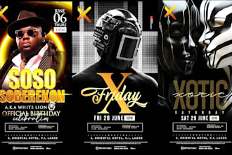 do a bold party flyer, club, sports, event flyer design