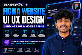 create modern figma website ui ux design and wireframes