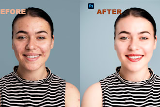 do high end photo retouching and skin smoothing in photoshop