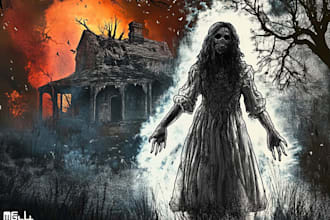 draw fantasy or dark creepy horror art illustration