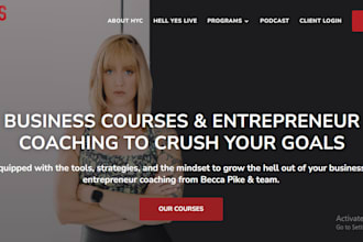 build a custom life coach, business coach and consultant landing page website