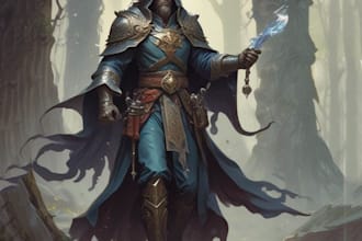 create fantasy dnd character or dnd character design