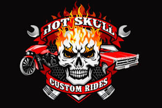 design, skull, tactical military, army, badge logo for you