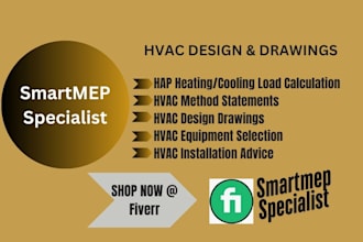 do heating and cooling load calculation on hap and hvac design drawings