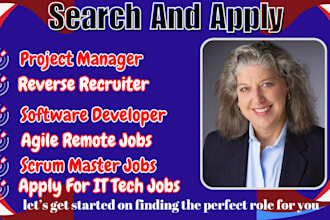 apply for IT tech job project manager role software reverse recruiter job search
