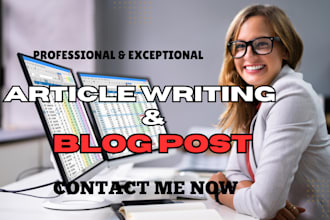 do SEO article writing, business finance, copywriting, travel guide blog post