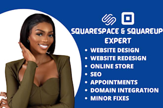 squarespace website design, squarespace website redesign, square online store