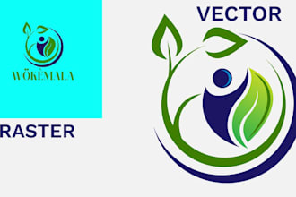 do manual vector tracing , vectorize your logo ,recreate