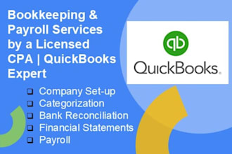 bookkeeping by a licensed CPA l quickbooks expert