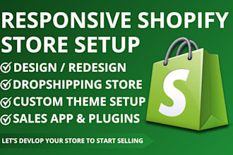 setup profitable shopify store or shopify website development