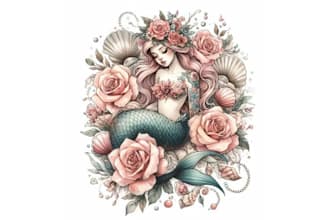 design high quality nautical mermaid logo with unlimited revision