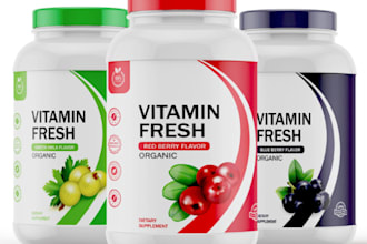 do supplement label design product and bottle label mockup and food label design