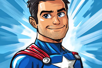 draw caricature of you as superhero