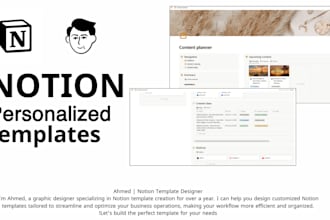 design custom aesthetic notion templates tailored for you