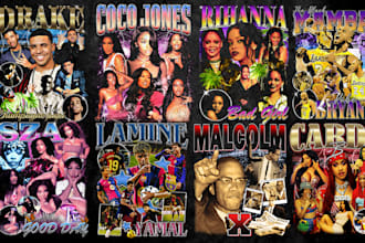 do iconic 90s bootleg rap tees designs, vintage streetwear vibes