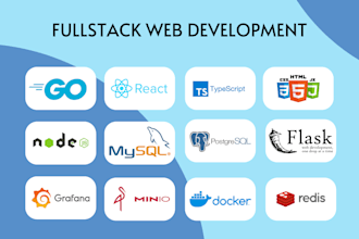 develop a fullstack web app with go python HTML CSS react