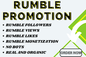 do rumble video promotion for your channel