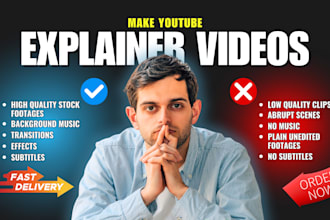 edit youtube explainer videos with stock footage