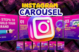 design attractive social media carousel post for instagram and linkedin