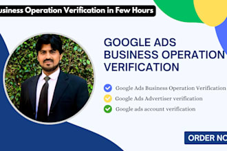 do business operations verification google ads in few hours
