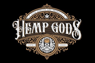 design awesome hemp gods logo