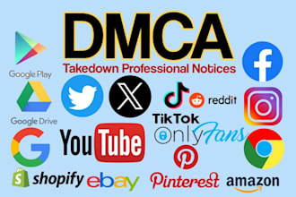 takedown remove content on reddit, shopify,google, tiktok,onlyfans,fb under dmca