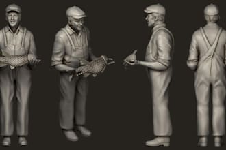 sculpt any 3d models for 3d printing in zbrush and blender