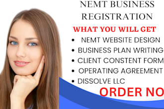 dissolve llc, coach and setup nemt, policy and procedure, business plan