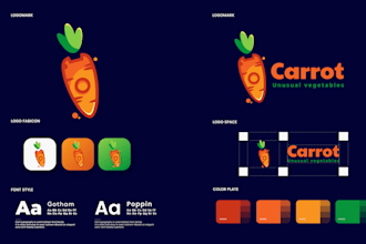 do creative modern minimalist logo with premium brand style guide