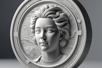 sculpt 3d bas relief 3d coin model 3d bas relief medallion