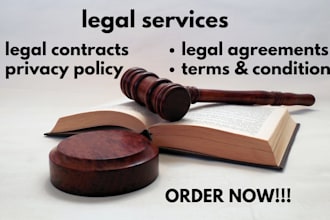 be your contract lawyer to draft legal agreements, contracts, privacy policy nda