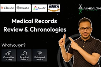 summarize, review medical records, chronologies for legal, personal injury, ime