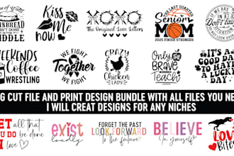 make creative, svg, png , dxf, cut files vector, designs for etsy