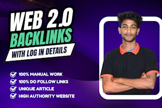 build high quality web 2 0 backlinks with login details