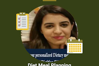 be your nutritionist or dietitian ,make customized meal plan