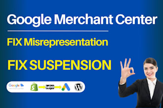 fix google merchant center suspension misrepresentation