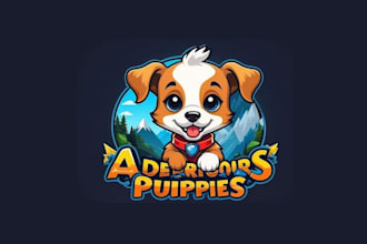 design high quality custom dog mascot logo with express delivery
