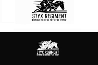 design horse racing and horse farm logo
