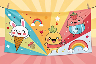 create cartoon retro mascot design