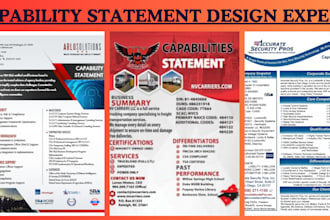 write and design government capability statement, business capability statement