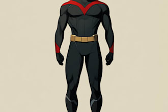 make a unique superhero cartoon character