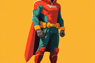 draw you a dc or marvel style comic book superhero character