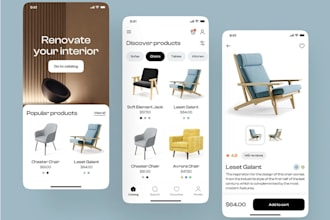 develop live shop app, live commerce app, ecommerce app, marketplace app, ar app