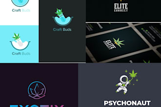 do custom cannabis weed logo design
