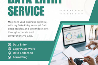 do excel data entry and web research, admin support, emails