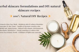 create herbal skincare formulations and DIY natural skincare recipes