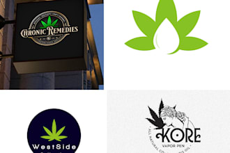 do design a unique cannabis marijuana cbd logo design
