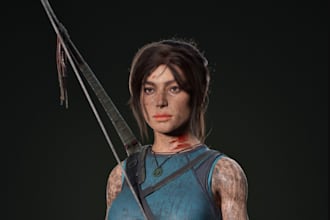 build 3d metahuman character, 3d head model, rig3d for ue5, xgen, idle animation
